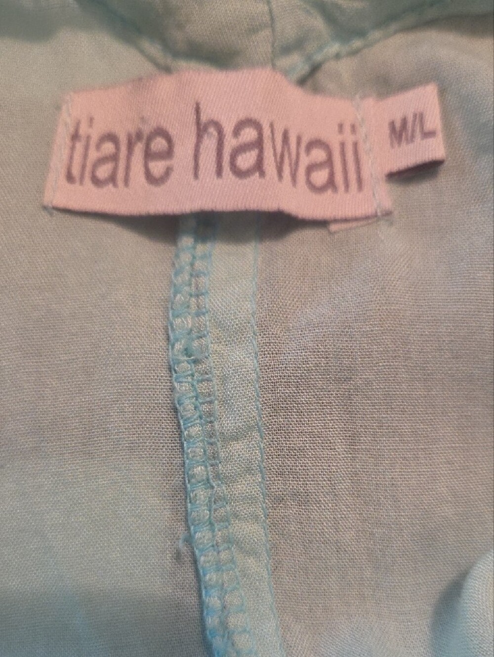 Tiare Hawaii Seafoam Ombre Maxi Tropical Boho Goddess Dress Sz M/L - Picture 11 of 14